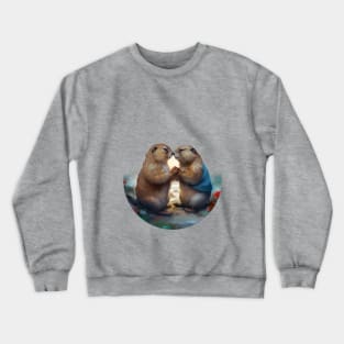 The marmot an adorable rodent Crewneck Sweatshirt
